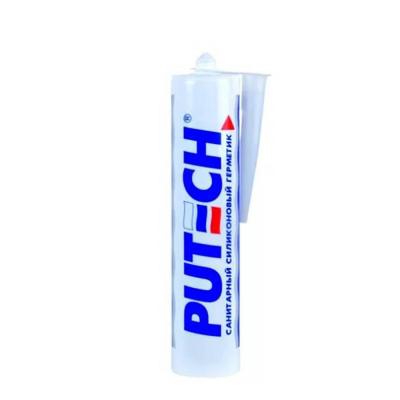 Герметик силиконовый PUTECH, санитарный, 280мл, белый 634-029 фото 3