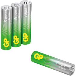 батарейка gp super g-tech lr6 aa shrink 4 alkaline 1.5v (4/96/384) gp 15aa21ra-2crs4 96/384