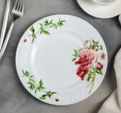 Тарелка десертная "Бархатная роза" d-21,5 см 3973697 3973697