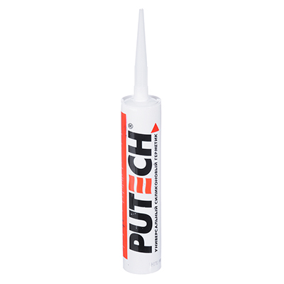 Герметик силиконовый PUTECH, универсальный, 280мл, белый (WHITE) 669-059