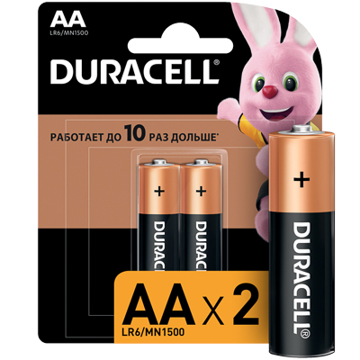 Батарейки DURACELL AА, 2шт, CN 917-068