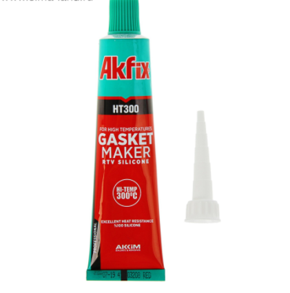Герметик Akfix HT300, силиконовый, термостойкий, красный, 50 мл 3514891 3514891
