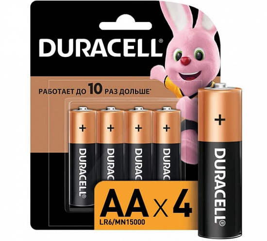 Батарейка "Duracell  LR6 -4BL " Basic  (80/240/20400) Бат488
