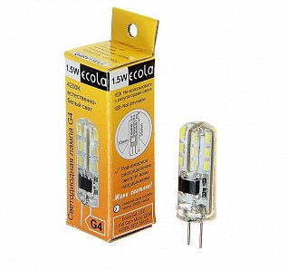 лампа светодиодная ecola corn micro, g4, 1.5 вт, 4200 k, 320°, 35х10 мм 1340554 1340554