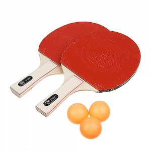набор для настольного тенниса 2*, тм by sport, (2 ракетки, 3 мяча), дерево 132-031