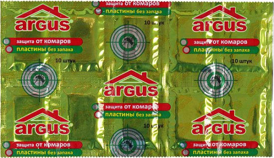 ARGUS Пластины от комаров, без запаха (10шт.) 9070010