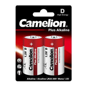 батарейка camelion plus lr20 d bl2 alkaline 1.5v (2/12/96) 1654