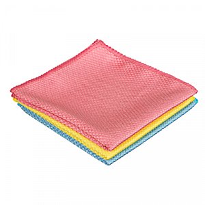 vetta салфетка из микрофибры для стекол и зеркал, 30х30см, 250 г/кв.м., 3 цвета 448-077