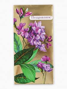 конверт для денег «поздравляем!», сирень, 16,5 х 8 см   10939417 10939417