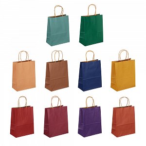 ladecor пакет подарочный, бумажный, ml 21x27x11 см, цветной крафт, 10 цветов 507-224