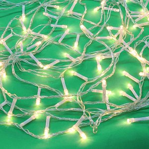 сноу бум гирлянда эл. вьюн 9м, 100 led, шампань, пост. свечение, пвх прозрачный, 220в 384-051