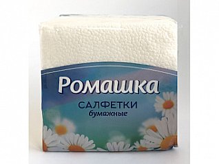 Салфетки бумажные "Ромашка" 1сл 70л, 20 в тр.уп.  Белый цв. 2232 СГ504