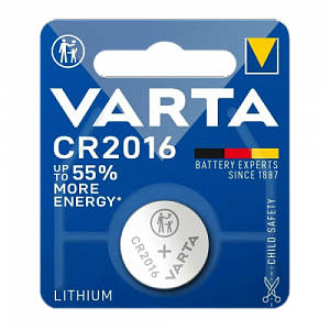 батарейка varta electronics cr2016 bl1 lithium 3v (6016) (1/10/100) 06016101401