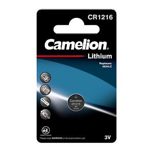 батарейка camelion cr1216 bl1 lithium 3v (1/10/1800) 3609