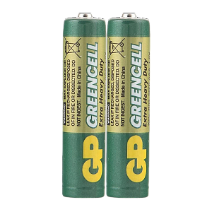батарейка gp greencell r03 aaa shrink 2 heavy duty 1.5v (2/40/200/1000) gp 24g-os2 40/200/1000