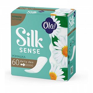 OLA  Ежедневные Прокладки  Silk Sense  Daily deo  Ромашка   60шт 50904