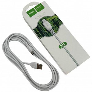 кабель hoco x20 usb (m)-microusb (m) 2м 2.0a пвх белый (1/30/300) 6957531068891