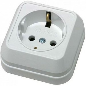 розетка makel siva ustu 1гн. 16a с/з белый 45108 (1/10) 45108