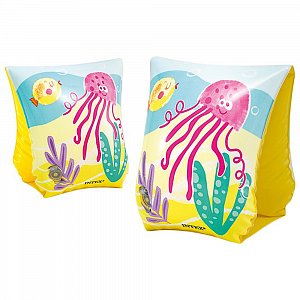 intex нарукавники забавные рыбки, для 3-6 лет, 23*15см, 58652np 359-219