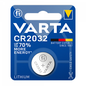 батарейка varta electronics cr2032 bl1 lithium 3v (6032) (1/10/100) 06032101401