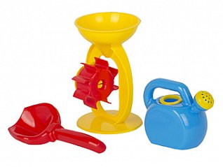 27732 игра детский песочный набор (мельница, лейка-mini, совок l18см) 9\732