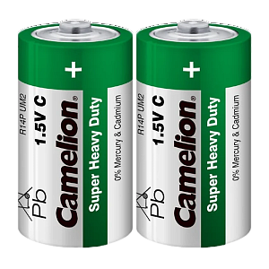 батарейка camelion super r14 c shrink 2 heavy duty 1.5v (2/12/288) 1661