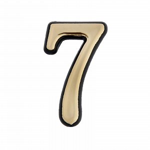 цифра дверная "7" тундра, пластиковая, цвет золото 1 шт. 6253192 6253192