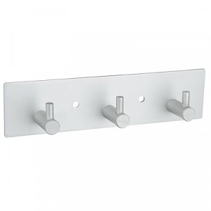 sonwelle планка для ванной, 3 крючка, 18см, хром, металл 555-010