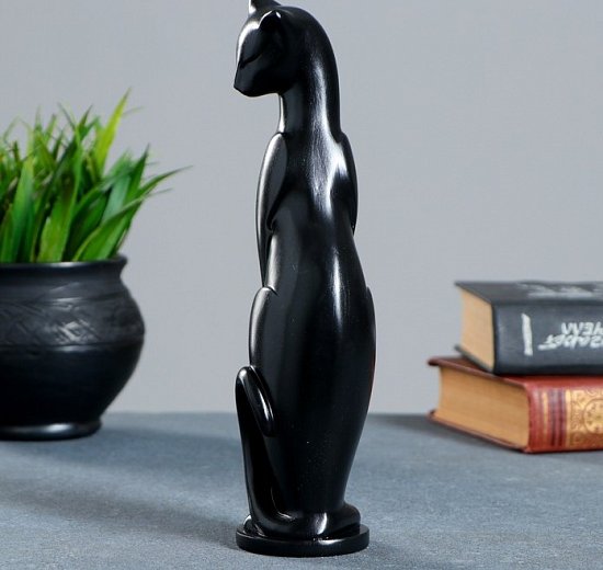 Фигура "Кошка Грация" чёрная, 6х7х23см 3053441 3053441 фото 2