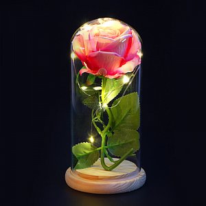 ladecor светильник - цветочная композиция, роза, 23 см, 3хааа, 4 цвета 695-090