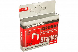 скобы закаленные тип 53   1000 шт. 12 мм (1/180) "matrix" 238854