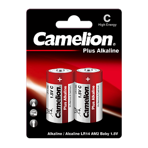 батарейка camelion plus lr14 c bl2 alkaline 1.5v (2/12/192) 1653