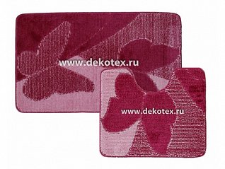 комплект ковриков для в/к "banyolin classic color" 2шт 55х90/55х45см 11мм (розовый) 1/25 хв4850