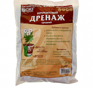 дренаж керамзитовый, средний, 1л 1138432 1138432