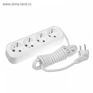 удлинитель smartbuy 4р.с/з 16a 3.0м с выкл. пвс 3x1мм² белый (1/35) sbe-16-4-03-zs