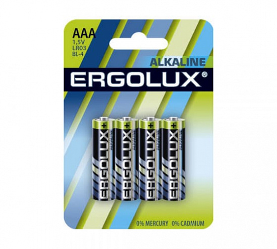 Батарейка "Ergolux" LR03 Alkaline BL-4  11744 Бат296