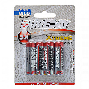 батарейки dureday xtream 4 шт щелочная, тип aa(lr6), 1,5в 917-061