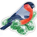 Украшение на скотче "Снеговичок"/"Снегирь на ветке" Сув94414