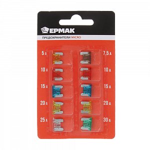 предохранители тм ермак micro, 10шт, блистер 967-011