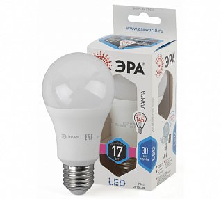 лампа светодиодная "эра" led smd a60-17w-840-e27 (белый свет) лам274