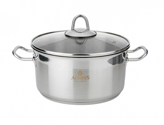 КАСТРЮЛЯ AGNESS PROFESSIONAL  ВЫСОКОКАЧЕСТВЕННАЯ НЕРЖ СТАЛЬ 936-302 ТП2995