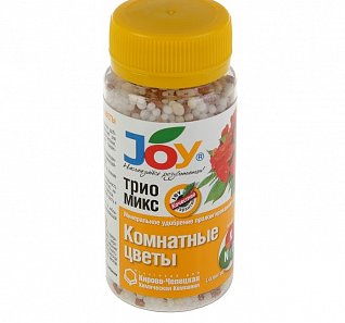 удобрение минеральное трио микс комнатные цветы joy гранулы, 100 г  2872012 2872012