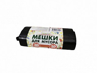 мешки д/мусора 50х60 10мкм 30л пнд ромашка (рул.30шт) пакх235