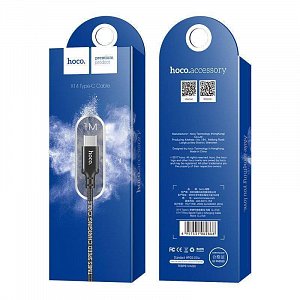 кабель hoco x14 usb (m)-type-c (m) 1м 2.0a нейлон черный (1/33/330) 6957531062868
