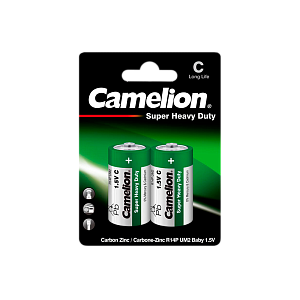 батарейка camelion super r14 p bl2 heavy duty 1.5v (2/12/288) 1670