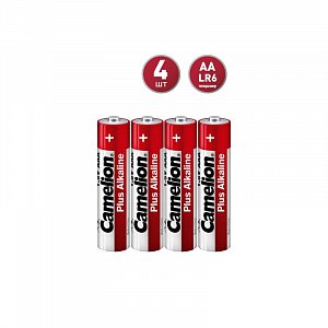 батарейка camelion plus lr6 aa shrink 4 alkaline 1.5v (4/60/720) 12554
